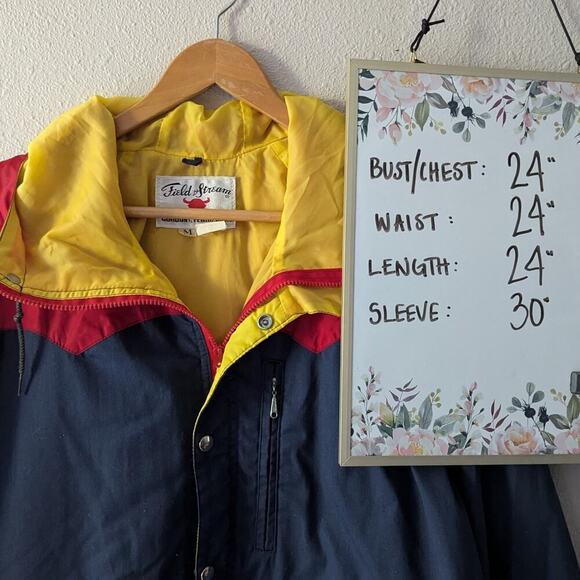 80s Vintage Field & Stream Windbreaker‎ Jacket with Hood - Picture 14 of 14